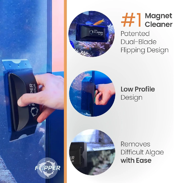 Flipper Edge 2-in-1 Floating Magnetic Aquarium Algae Cleaner (Standard)