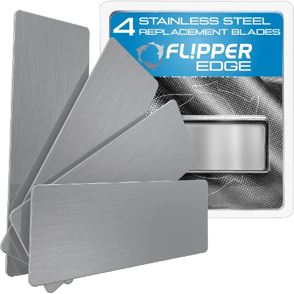 Flipper Edge Standard Stainless Steel Blades- 4 Pack