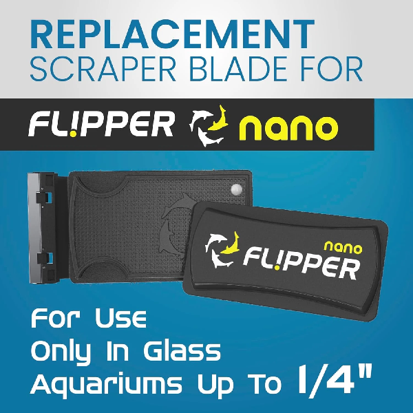 Flipper Nano Aquarium Cleaner Stainless Steel Replacement Blades- 2 Pack